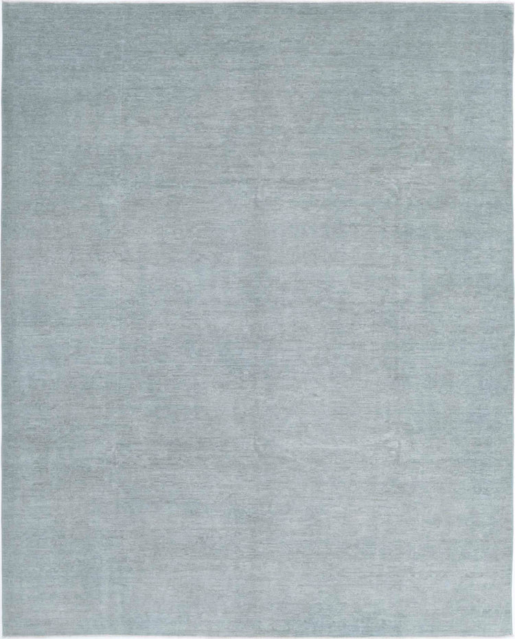 Transitional Hand Knotted Overdyed Tabriz Wool Rug of Size 8'1'' X 10'0'' in Grey and Colors - Made in Afghanistan