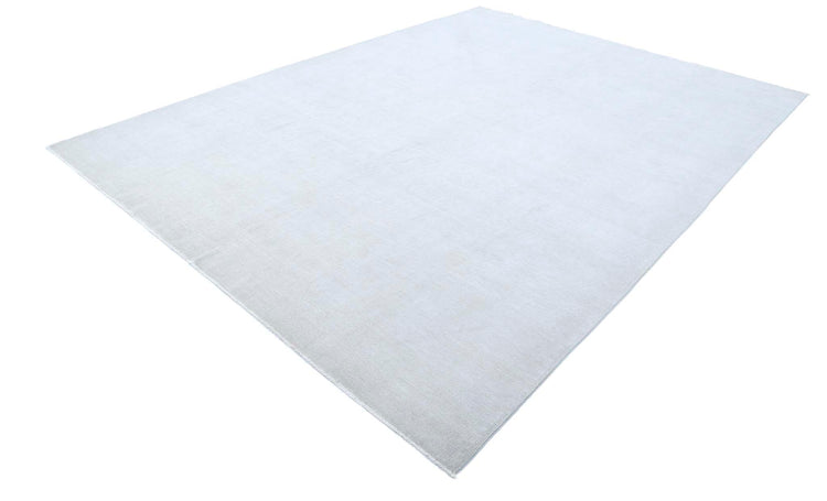 Transitional Hand Knotted Overdyed Tabriz Wool Rug of Size 8'8'' X 12'0'' in Grey and Grey Colors - Made in Afghanistan
