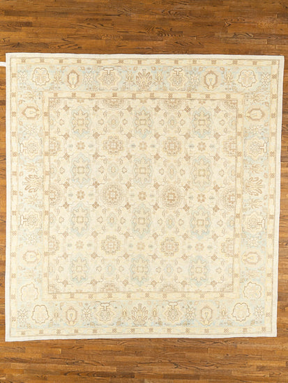 WOOL RUG, OUSHACK, YELLOW (Square Origin: PAK , Hand,knotted