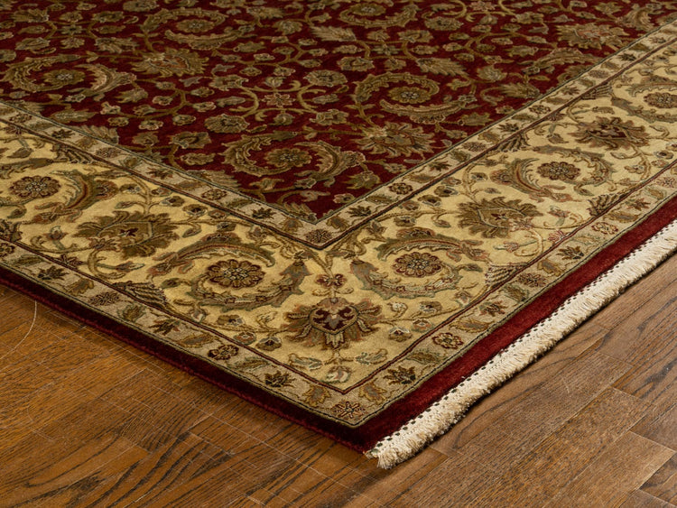 Hand knotted WOOL/SILK KASHAN 7'11" x 10'3"