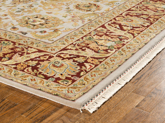 Hand knotted WOOL/SILK KASHAN 8'1" x 10'