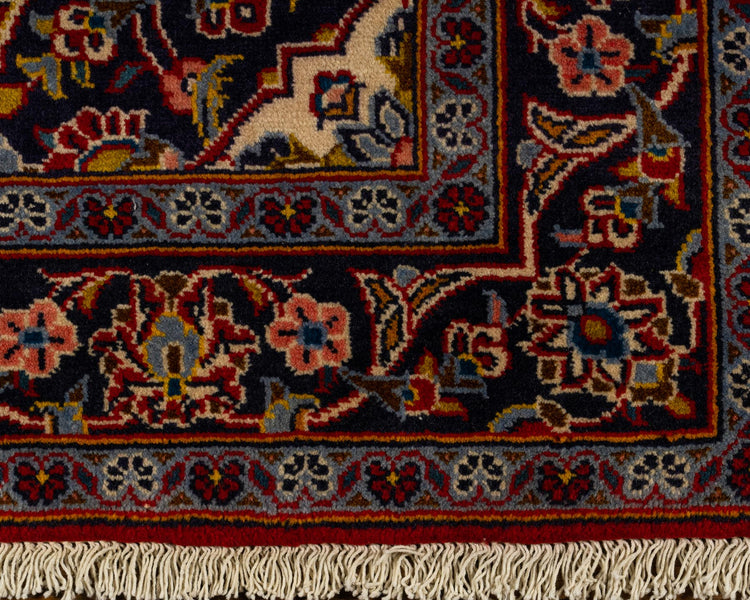 Hand knotted WOOL KASHAN 3'7" x 5'4"