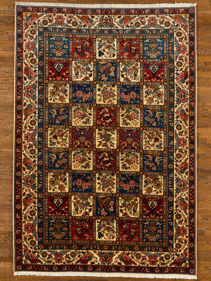 WOOL, BACTIARY, IVORY (Rectangle) Origin: IRAN , Hand,knotted