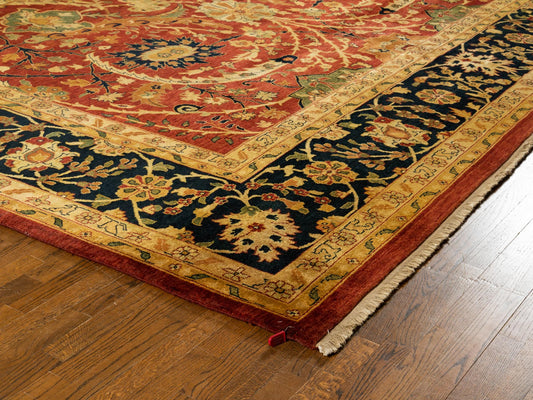 Hand knotted WOOL TABRIZ 12'1" x 19'1"