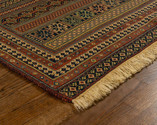 Hand knotted WOOL KILIM 3'4" x 4'10"