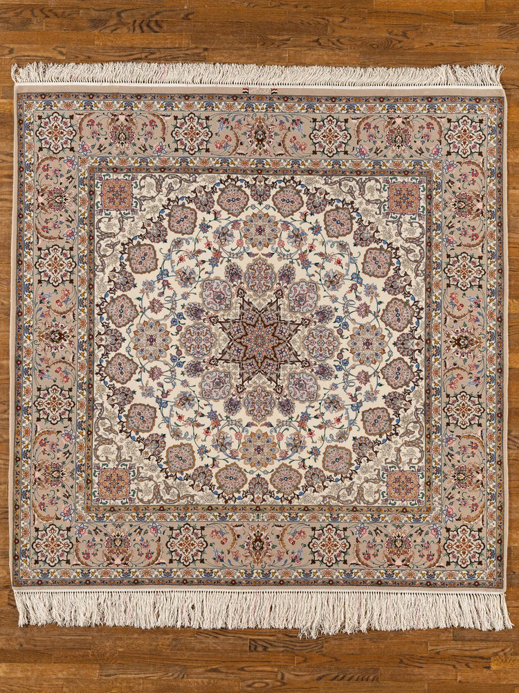 WOOL, ISFAHAN, IVORY (Rectangle) Origin: IRAN , Hand,knotted