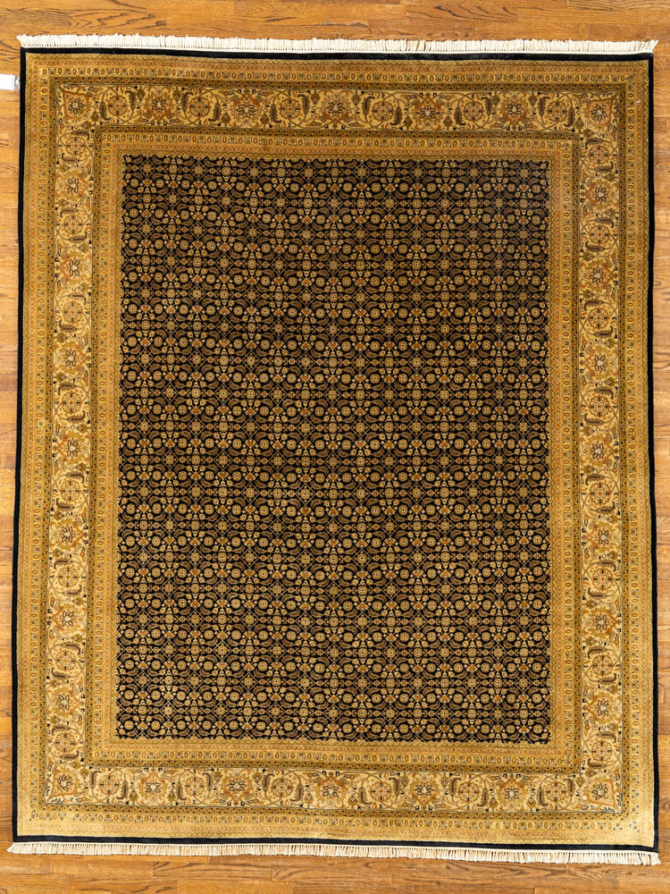 WOOL RUG, TABRIZ, BEIGE / COCO (Rectangle) Origin: INDIA , Hand,knotted