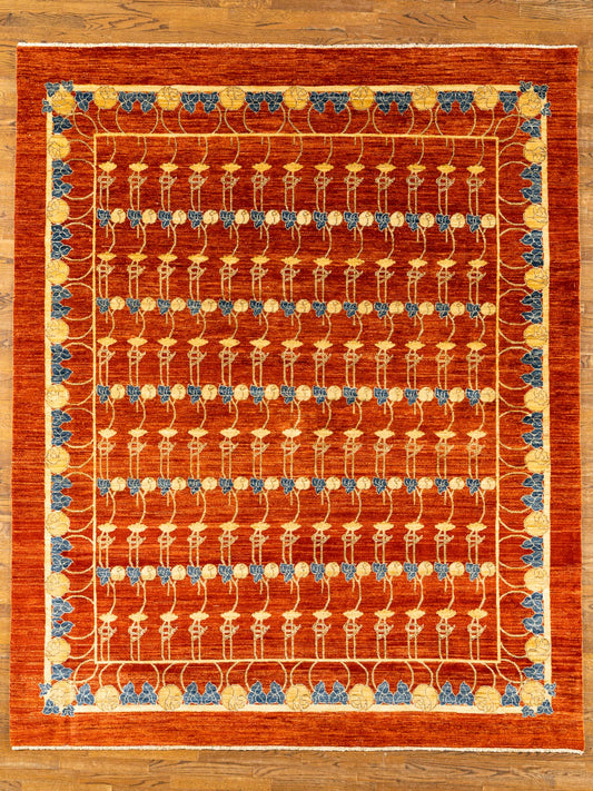 WOOL RUG, OUSHACK, RED (Rectangle) Origin: Pakistan , Hand,knotted