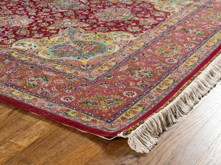 Hand knotted Persian TABRIZ 5'11" x 9'6"