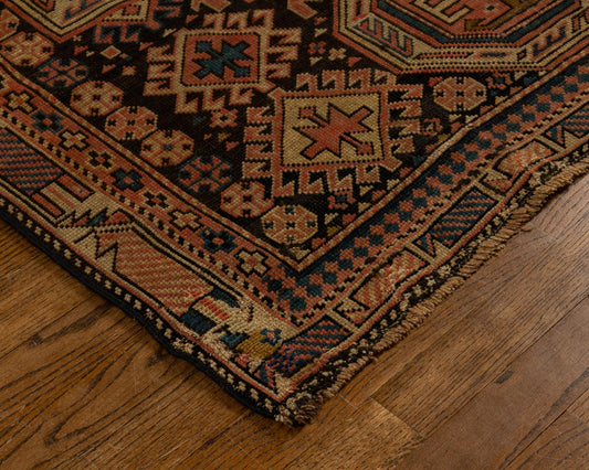 Hand knotted WOOL Caucasian 3'7" x 4'10"