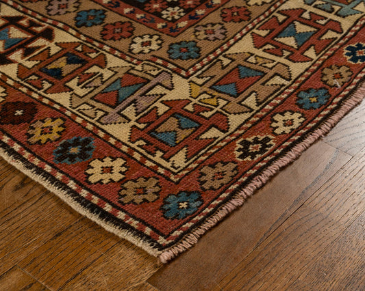 Hand knotted WOOL Caucasian 3'6" x 5'9"