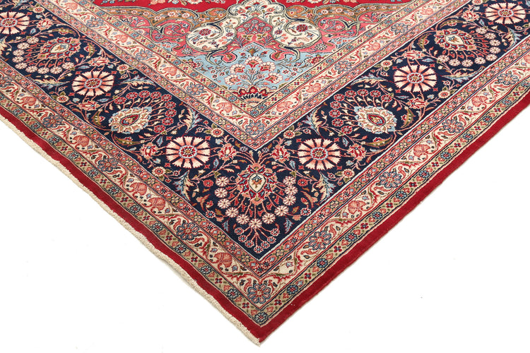 Hand Knotted Persian Kerman Fine Wool Rug - 10'11'' x 16'6''
