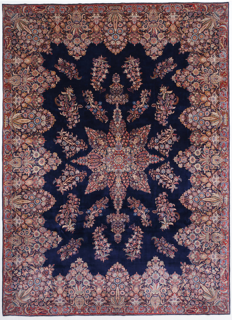 Hand Knotted Persian Kerman Fine Wool Rug - 11'9'' x 16'8''