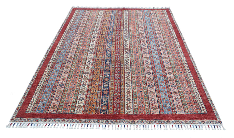 Hand Knotted Shaal Wool Rug - 5'8'' x 7'9''