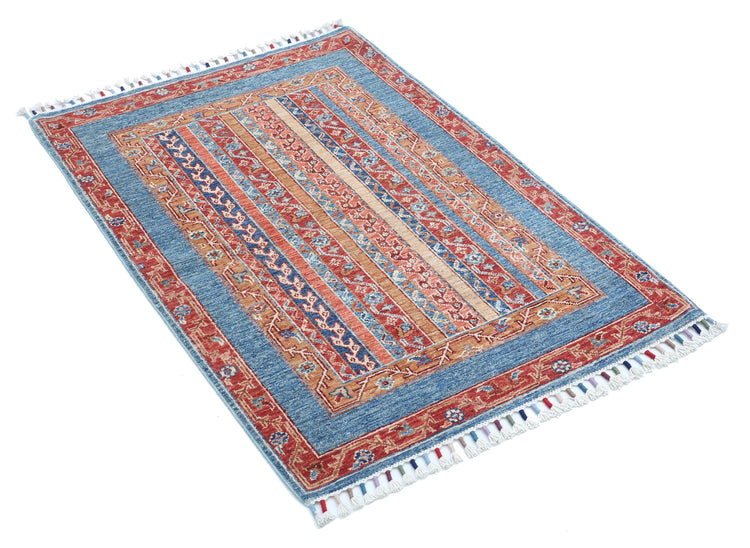 Hand Knotted Shaal Wool Rug - 2'9'' x 3'11''