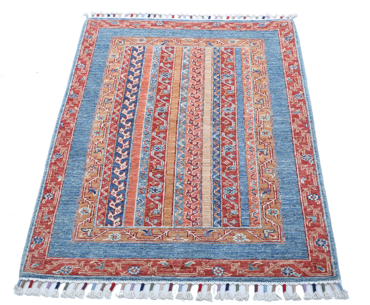 Hand Knotted Shaal Wool Rug - 2'8'' x 3'11''