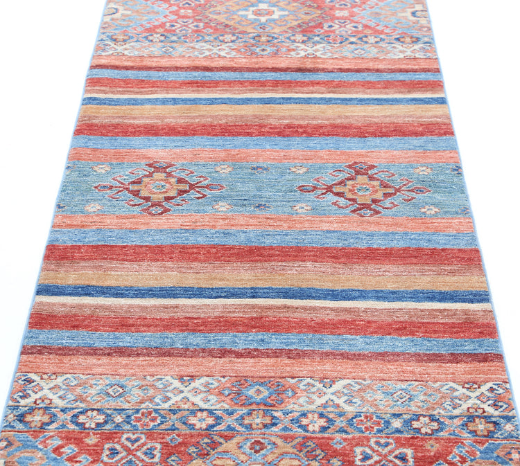 Hand Knotted Khurjeen Wool Rug - 2'7'' x 3'10''