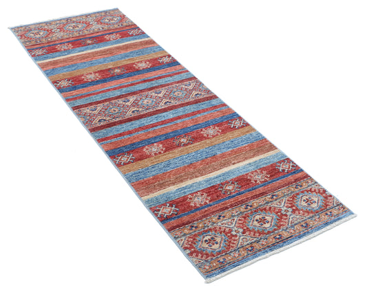 Hand Knotted Khurjeen Wool Rug - 1'11'' x 5'10''