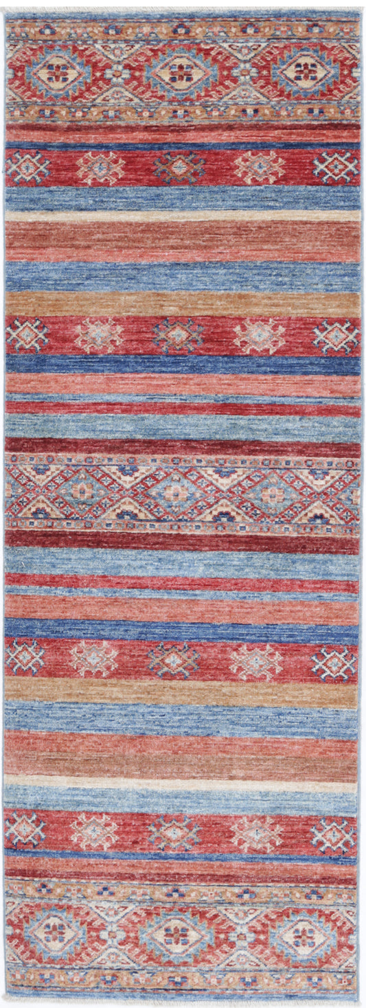 Hand Knotted Khurjeen Wool Rug - 1'11'' x 5'10''