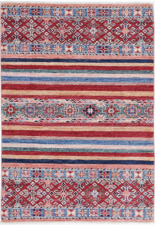 Hand Knotted Khurjeen Wool Rug - 2'9'' x 4'1''