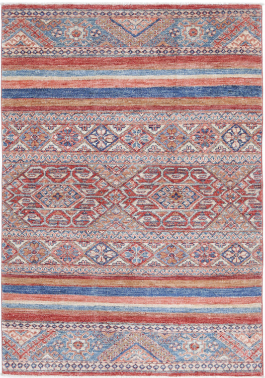 Hand Knotted Khurjeen Wool Rug - 2'11'' x 4'8''