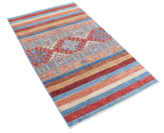Hand Knotted Khurjeen Wool Rug - 2'11'' x 5'0''