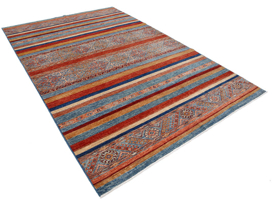 Hand Knotted Khurjeen Wool Rug - 6'9'' x 10'0''