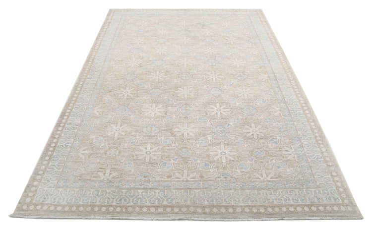 Hand Knotted Serenity Wool Rug - 5'7'' x 8'5''