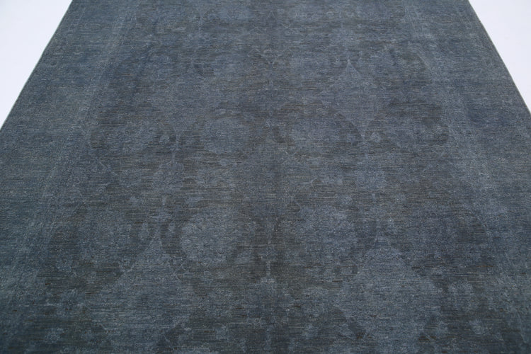 Hand Knotted Overdyed Wool Rug - 7'4'' x 10'2''