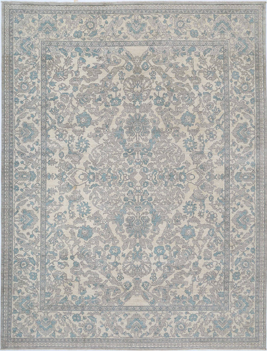 Hand Knotted Serenity Wool Rug - 9'7'' x 12'5''