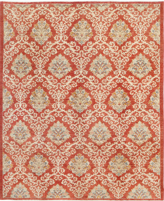 Hand Knotted Ziegler Wool Rug - 8'2'' x 10'1''