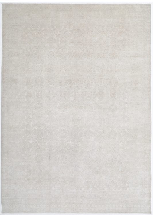 Hand Knotted Ariana Wool Rug - 7' 10" X 11' 0" 7' 10" X 11' 0" (239 X 335) / Ivory / Wool