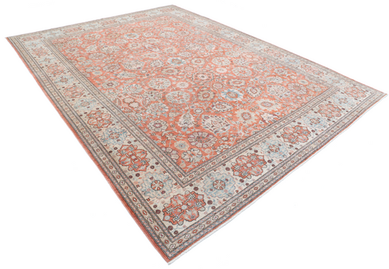 Hand Knotted Ariana Wool Rug - 8' 10" X 11' 7" 8' 10" X 11' 7" (269 X 353) / Pink / Wool