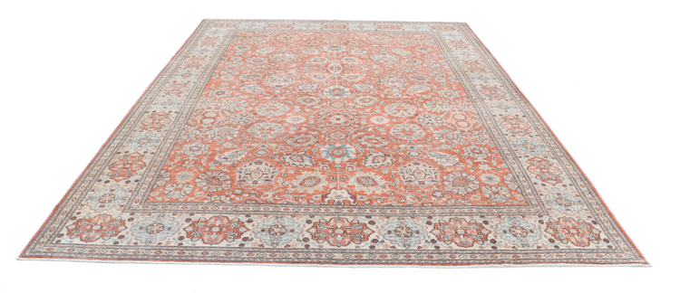 Hand Knotted Ariana Wool Rug - 8' 10" X 11' 7" 8' 10" X 11' 7" (269 X 353) / Pink / Wool