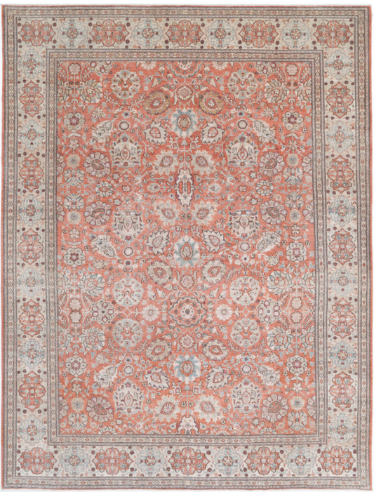 Hand Knotted Ariana Wool Rug - 8' 10" X 11' 7" 8' 10" X 11' 7" (269 X 353) / Pink / Wool