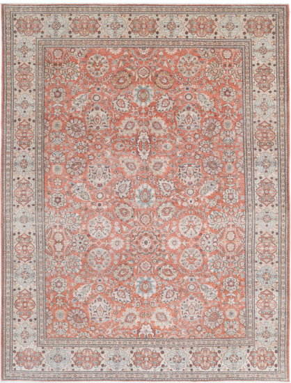 Hand Knotted Ariana Wool Rug - 8' 10" X 11' 7" 8' 10" X 11' 7" (269 X 353) / Pink / Wool