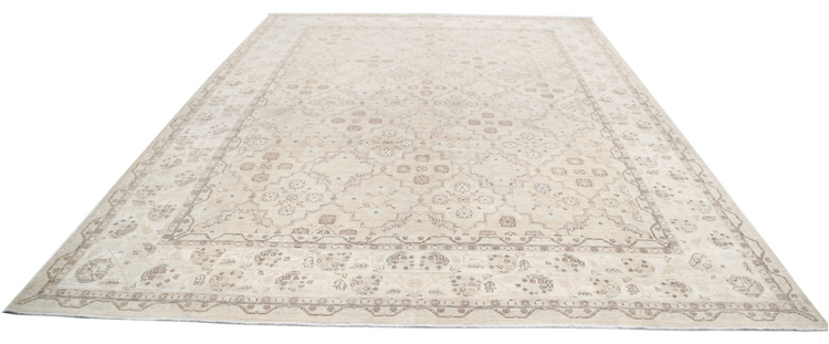 Hand Knotted Ariana Wool Rug - 10' 0" X 13' 6" 10' 0" X 13' 6" (305 X 411) / Beige / Wool