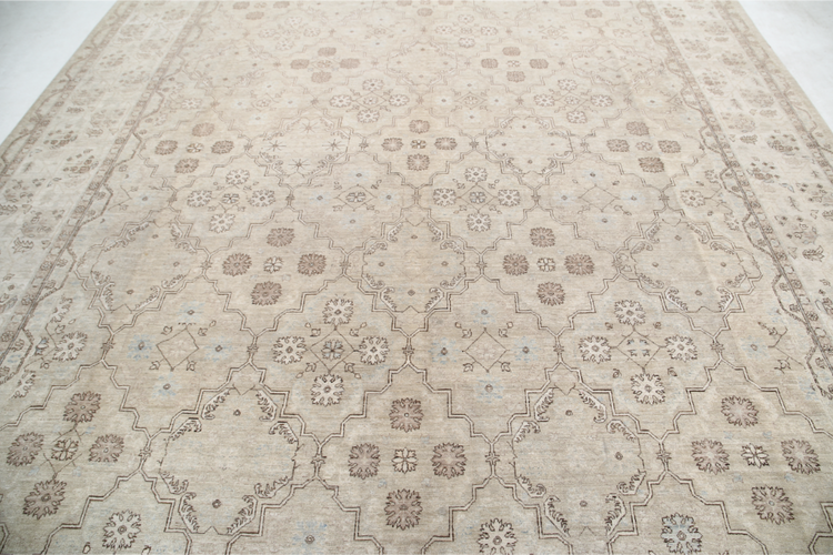 Hand Knotted Ariana Wool Rug - 10' 0" X 13' 6" 10' 0" X 13' 6" (305 X 411) / Beige / Wool