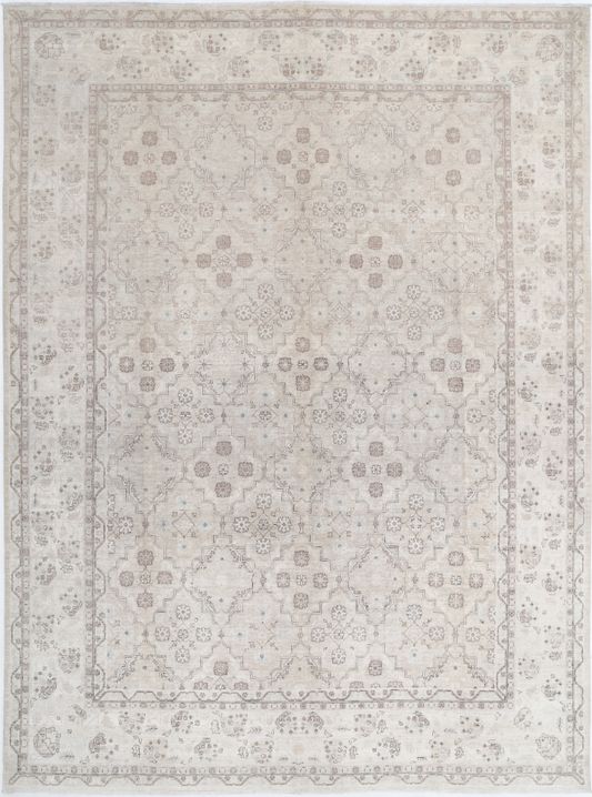 Hand Knotted Ariana Wool Rug - 10' 0" X 13' 6" 10' 0" X 13' 6" (305 X 411) / Beige / Wool