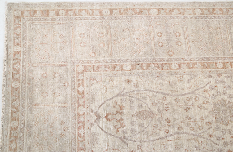 Hand Knotted Ariana Wool Rug - 8' 0" X 10' 7" 8' 0" X 10' 7" (244 X 322) / Ivory / Wool