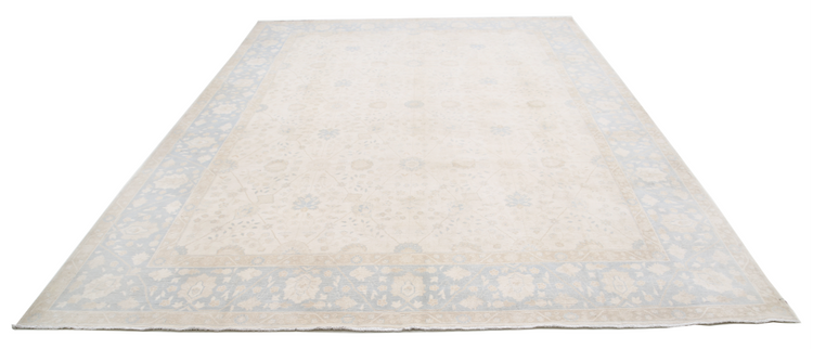 Hand Knotted Ariana Wool Rug - 9' 1" X 11' 11" 9' 1" X 11' 11" (277 X 363) / Ivory / Wool