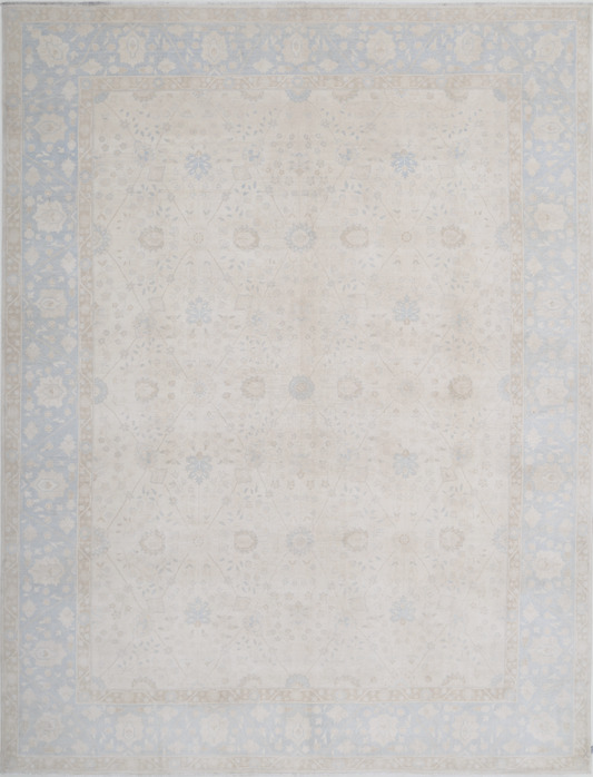 Hand Knotted Ariana Wool Rug - 9' 1" X 11' 11" 9' 1" X 11' 11" (277 X 363) / Ivory / Wool