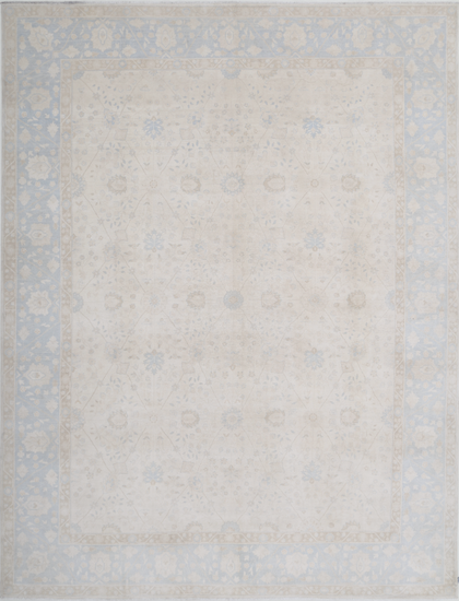 Hand Knotted Ariana Wool Rug - 9' 1" X 11' 11" 9' 1" X 11' 11" (277 X 363) / Ivory / Wool