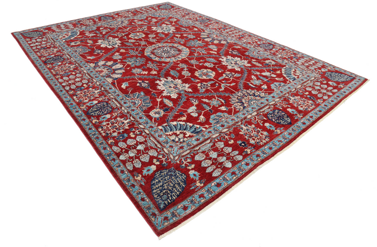 Hand Knotted Ariana Wool Rug - 9' 0" X 12' 0" 9' 0" X 12' 0" (274 X 366) / Red / Wool