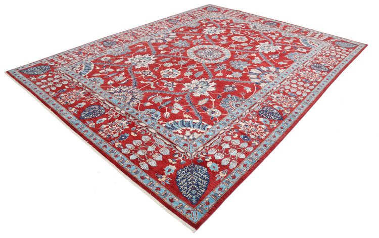 Hand Knotted Ariana Wool Rug - 9' 0" X 12' 0" 9' 0" X 12' 0" (274 X 366) / Red / Wool