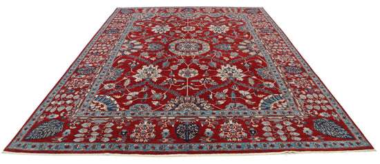 Hand Knotted Ariana Wool Rug - 9' 0" X 12' 0" 9' 0" X 12' 0" (274 X 366) / Red / Wool