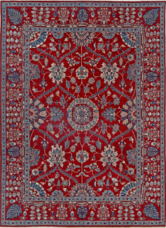 Hand Knotted Ariana Wool Rug - 9' 0" X 12' 0" 9' 0" X 12' 0" (274 X 366) / Red / Wool