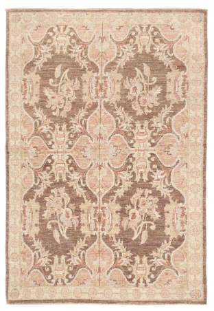 Hand Knotted Artemix Wool Rug - 3' 6" X 5' 1" 3' 6" X 5' 1" (107 X 155) / Brown / Wool