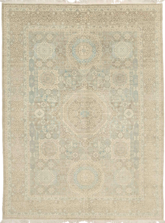 Hand Knotted Artemix Wool Rug - 8' 0" X 10' 1" 8' 0" X 10' 1" (244 X 307) / Blue / Wool