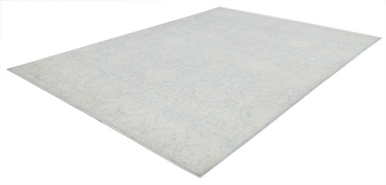 Hand Knotted Artemix Wool Rug - 8' 9" X 12' 1" 8' 9" X 12' 1" (267 X 368) / Blue / Wool